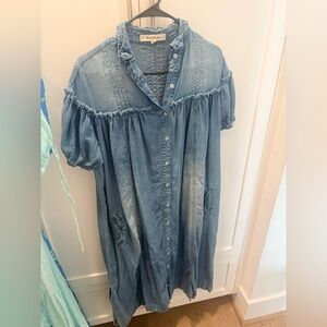 Bluevelvet Denim Button-Up Dress